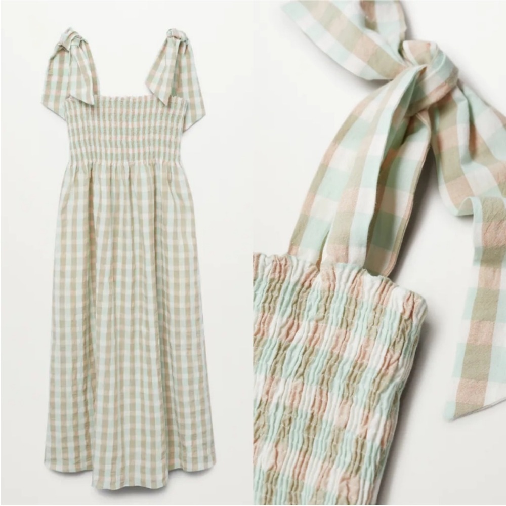 Mango Bichy Dress in gingham check